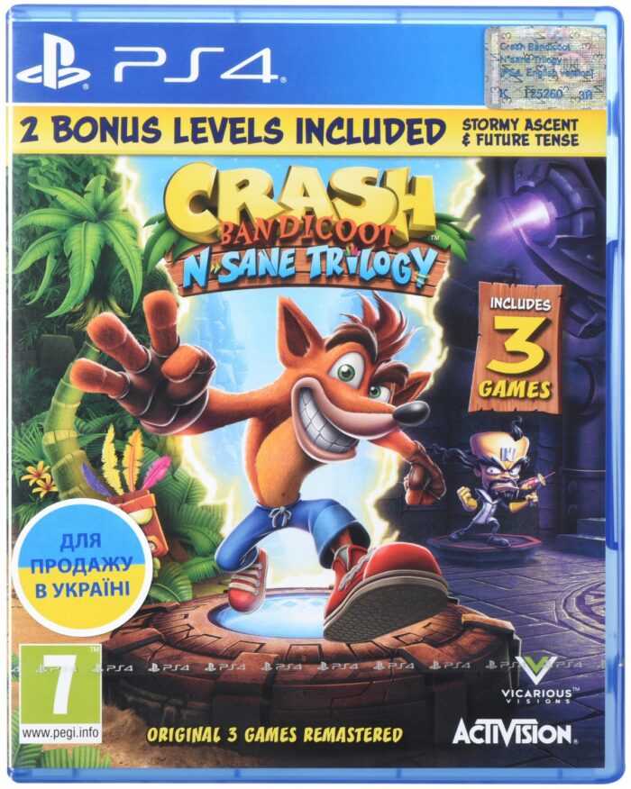 Игра Crash Bandicoot N’sane Trilogy (PS4, Английский язык)